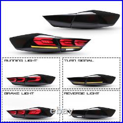 LED Tail Lights For 2017-2018 Hyundai Elantra Sequential Smoked Rear Lights Pair