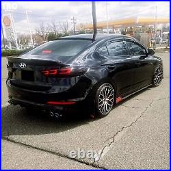LED Tail Lights For 2017-2018 Hyundai Elantra Sequential Smoked Rear Lights Pair
