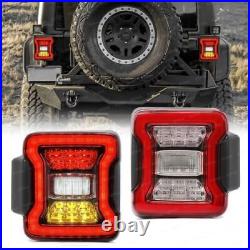 LED Tail Lights For 2018 2019 2022 Jeep Wrangler JL Rear Brake Turn Signal Lamps