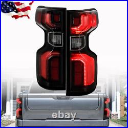 LED Tail Lights For 2019 2020-2023 Chevy Silverado 1500 Incandescent Rear Lamp