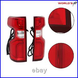 LED Tail Lights For 2019-2023 Chevy Silverado 1500 Left&Right Side Rear Lamps