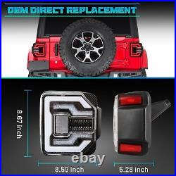 LED Tail Lights For 2021-2023 Jeep Wrangler 4XE Plugin Sequential Turn Signal