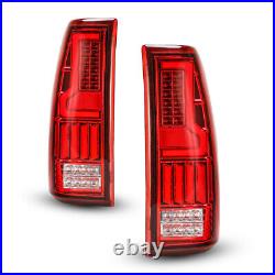 LED Tail Lights For 99-06 Chevy Silverado 99-02 GMC Sierra Red Brake Lamps Pair