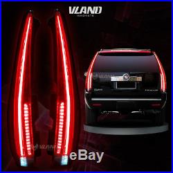 LED Tail Lights For Cadillac Escalade 2007-2014 Assembly Custom Clear Rear Lamp