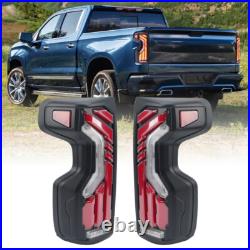 LED Tail Lights For Chevrolet Silverado 1500/2500/3500 2019 2020-2023 Rear Lamps