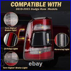 LED Tail Lights For Dodge RAM 1500 2019 20-2022 Rear LED Tail Lamps Lights LH+RH