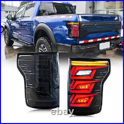LED Tail Lights For Ford F-150 F150 Raptor 2015-2020 Sequential Rear Lamps