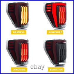 LED Tail Lights For Ford F-150 F150 XL STX 2021 2022 2023 Sequential Rear Lamps