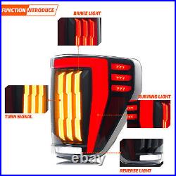 LED Tail Lights For Ford F-150 F150 XL STX 2021 2022 2023 Sequential Rear Lamps