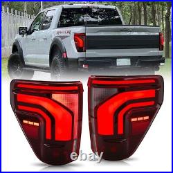 LED Tail Lights For Ford F-150 F150 XL STX 2021 2022 2023 Sequential Rear Lamps