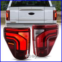 LED Tail Lights For Ford F-150 F150 XL STX 2021 2022 2023 Sequential Rear Lamps