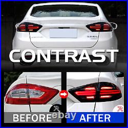 LED Tail Lights For Ford Fusion Mondeo 2013-2020 Dark Smoked Porsche Style 4PCS