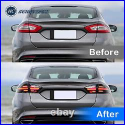 LED Tail Lights For Ford Fusion Mondeo 2013-2020 Dark Smoked Porsche Style 4PCS