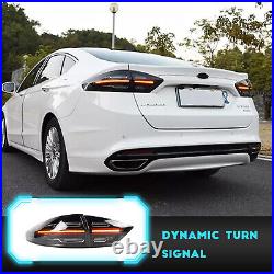 LED Tail Lights For Ford Fusion Mondeo 2013-2020 Dark Smoked Porsche Style 4PCS