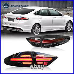 LED Tail Lights For Ford Fusion Mondeo 2013-2020 Dark Smoked Porsche Style 4PCS