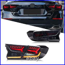 LED Tail Lights For Honda Accord 10Th Gen 2018-2022 Sequential Rear Lamps Smoke