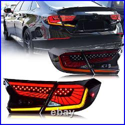 LED Tail Lights For Honda Accord 2018-2022 Sequential Animation Rear Lamps Smoke