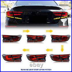 LED Tail Lights For Honda Accord 2018-2022 Sequential Animation Rear Lamps Smoke