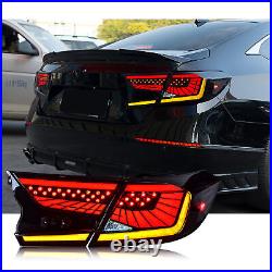 LED Tail Lights For Honda Accord 2018-2022 Sequential Animation Rear Lamps Smoke