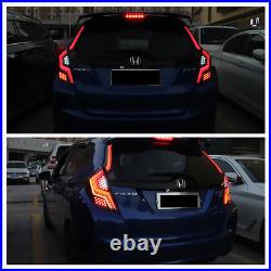 LED Tail Lights For Honda Fit / Jazz 2015-2018 Rear Lamps with startup Animation