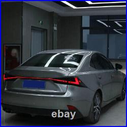 LED Tail Lights For Lexus IS250 300H 350F 2014-2020 Smoke Sequential Signal Lamp