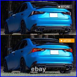 LED Tail Lights For Lexus IS250 300H 350F 2014-2020 Smoke Sequential Signal Lamp