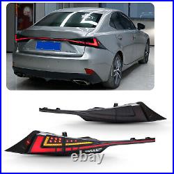 LED Tail Lights For Lexus IS250 IS200t IS350 IS300 2014-2020 ISF Rear SMOKED