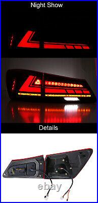 LED Tail Lights For Lexus IS250 IS350 ISF 2006-2013 Red Lamps Start UP Animation