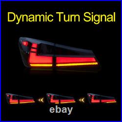 LED Tail Lights For Lexus IS250 IS350 ISF 2006-2013 Smoke Lens Sequential