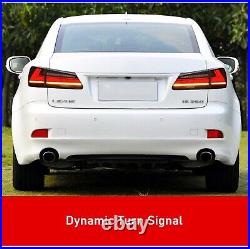 LED Tail Lights For Lexus IS250 IS350 ISF 2006-2013 Smoked Start UP Animation