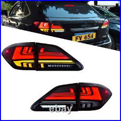 LED Tail Lights For Lexus RX450 RX350 2009-2015 Black Animation Rear Lamps