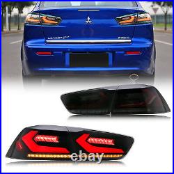 LED Tail Lights For Mitsubishi Lancer 2008-2021 EVO X Rear Lamps Assembly Smoke