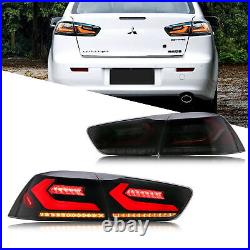LED Tail Lights For Mitsubishi Lancer 2008-2021 EVO X Rear Lamps Assembly Smoke