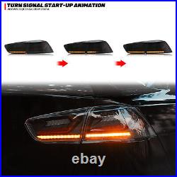 LED Tail Lights For Mitsubishi Lancer 2008-2021 EVO X Rear Lamps Assembly Smoke