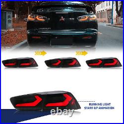 LED Tail Lights For Mitsubishi Lancer 2008-2021 EVO X Rear Lamps Assembly Smoke