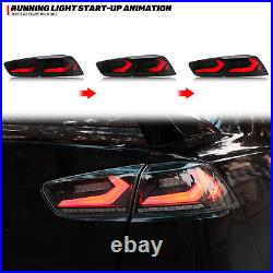 LED Tail Lights For Mitsubishi Lancer 2008-2021 EVO X Rear Lamps Assembly Smoke