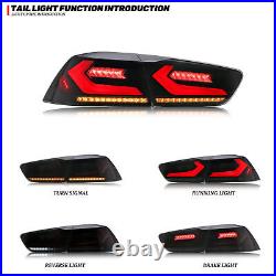 LED Tail Lights For Mitsubishi Lancer 2008-2021 EVO X Rear Lamps Assembly Smoke