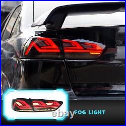 LED Tail Lights For Mitsubishi Lancer EVO EX 2008-2017 Smoked 4Pcs Rear Lamps