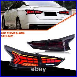 LED Tail Lights For Nissan Altima 2019 2020 2021 2022 Sequential Rear Lamp Smoke