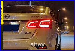 LED Tail Lights For Nissan Sentra 16-18 Sequential Signal Dark/Red Replace OEM