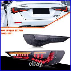 LED Tail Lights For Nissan Sentra 2020 2021 2022 Sequential Rear Lamps Black