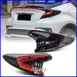 LED Tail Lights For Toyota C-HR 2018-2020 Smoke Sequential Rear Lamp Assembly