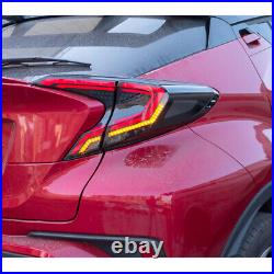 LED Tail Lights For Toyota C-HR 2018-2020 Smoke Sequential Rear Lamp Assembly