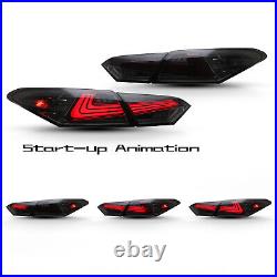 LED Tail Lights For Toyota Camry 2018-2022 Rear lamp Start-up Animation Black