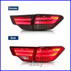 LED Tail Lights For Toyota Highlander 2014 2016 Sequential Rear Lamp Assembly