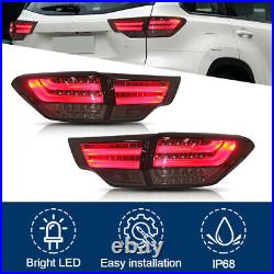 LED Tail Lights For Toyota Highlander 2014 2016 Sequential Rear Lamp Assembly
