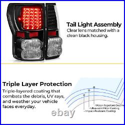 LED Tail Lights Full Clear Lens For Toyota Tundra Pickup Left+Right 2007-2013