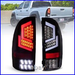 LED Tail Lights Pair For 2005-2015 Toyota Tacoma Clear Turn Signal Rear Lamps