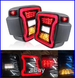 LED Tail Lights Rear Brake/Reverse/Turn Signal Lamps For Jeep Wrangler 07-17 JK