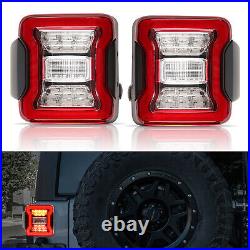 LED Tail Lights Rear Brake/Reverse/Turn Signal Lamps For Jeep Wrangler 07-17 JK